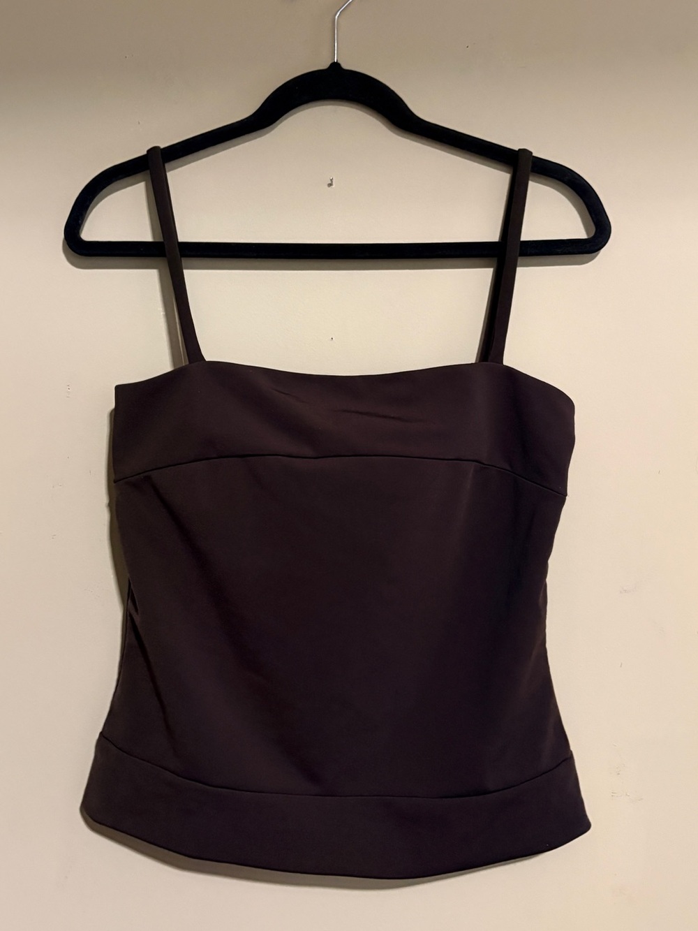 Emporio Armani Dark Brown Square Neck Camisole Zip Back size 8